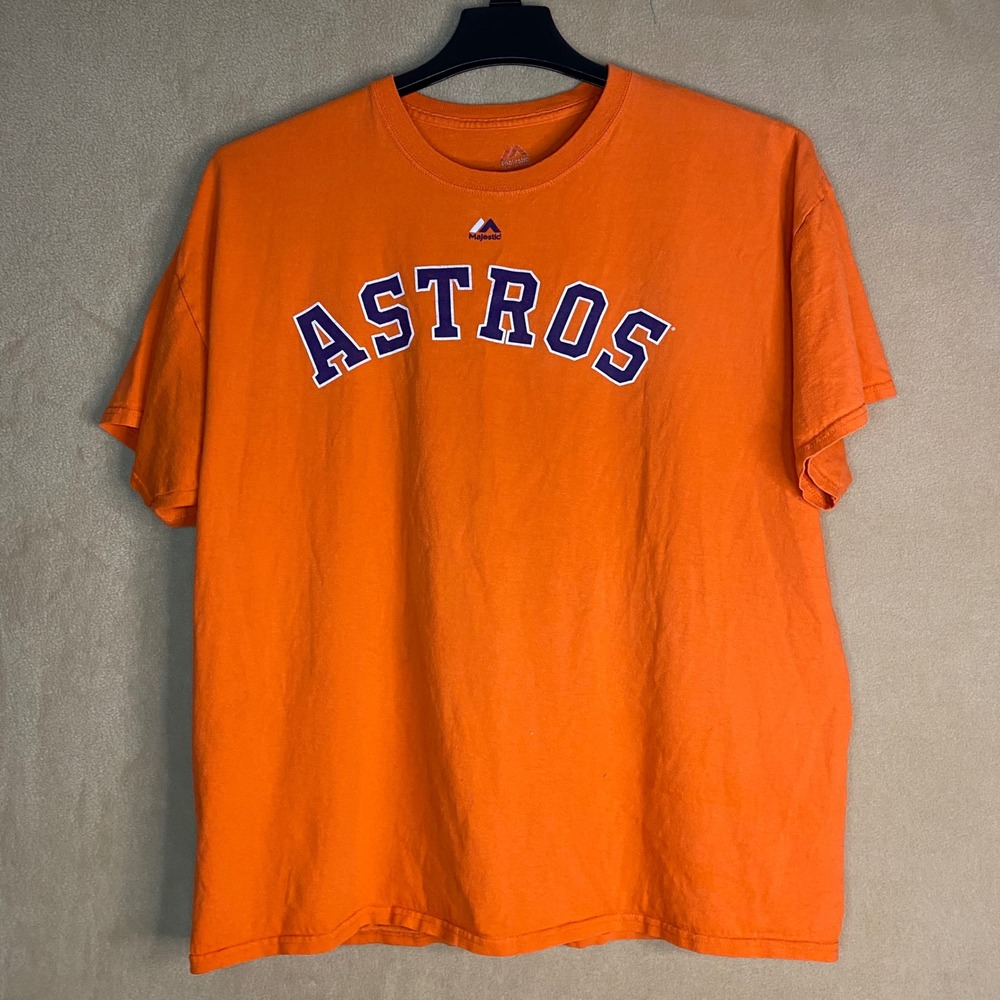 Houston Astros Carlos‎ Correa 1 Orange Graphic T-Shirt Baseball Fan Men's XL EUC